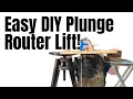 DIY Router Lift for Plunge Routers for around 10