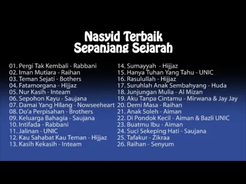 Download MP3 Kumpulan Nasyid islami termerdu sepanjak sejarah - Raihan, Hijaz, Rabbani, Uniq dan lainya