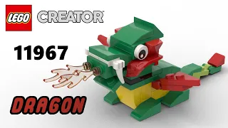 LEGO 11967 DRAGON | LEGO Creator Magazine Gift 3D INSTRUCTIONS