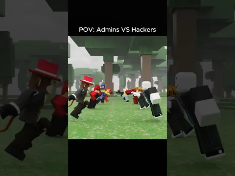 POV: Admins VS Hackers #99nightintheforest #roblox #shorts