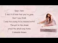 Taylor Swift - Dear John (Taylor's Version) (Lyric Video)