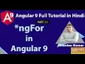 ngFor in Angular 9 Angular 9 Full Tutorial in Hindi