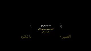 يقول الامام علي الصبر صبران صبر على ما تكره وصبر على عما تحب لايك كامري دويتو يافاطمه اكسبلور 