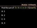 Modular Arithmetic Likely Examination Questions Maths Center