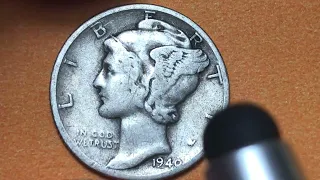 35 250 US Dime - 1940 Mercury 10 Cent Coin
