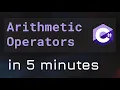 Arithmetic Operators in C Programming Hindi
