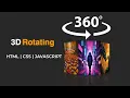 How To Create 3D Rotating Image Gallery using JavaScript and HTML and CSS