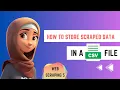 How to store scraped data in a csv file Learn web scraping with python 2023