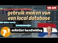 mAirList handleiding - gebruik maken van een local database