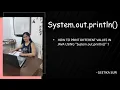 System out println HOW TO DISPLAY STRING CHAR INT VALUES IN JAVA FOR BEGINNERS CORE JAVA