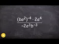 Simplify a rational expression using rules of exponents
