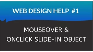 Xara Web Designer Help How To Make MouseOver Button On-click Slide-In Object Lesson 1