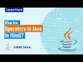 What Are Operators In Java In Hindi LearnVern