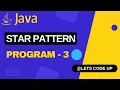 How To Create A Star Pattern in Java PROGRAM-3