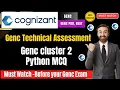 Cognizant GenC Technical Assessment 2025 Python MCQ Cluster 2 Preparation