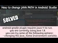 How to Change Java path from Android Studio An exception occurred applying plugin request