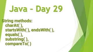 Java - Day 29 in Telugu