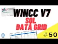Display data from SQL query on DataGrid in WinCC Runtime SCADA WinCC V7 Tutorial