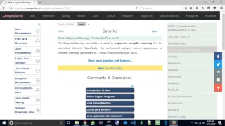 What is SuppressWarnings unchecked in Java javapedia net
