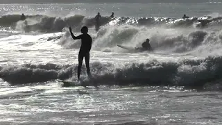 Surfing this morning at Long Beach NY