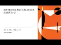 CASE STUDY MATRICES AND CALCULUS SNS INSTITUTIONS