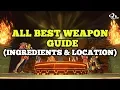 Dragon Quest XI - All Best Weapons Guide Ingredients and Location