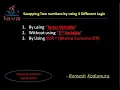 Java Program for Swapping Two numbers by using 3 Different Logic-Ramesh Kodumuru