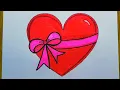 So Beautiful Heart Card Drawing Valentine s Day Drawing Love Drawing Love Heart Drawing Easy