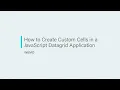 How to Create Custom Cells in a JavaScript Datagrid Application