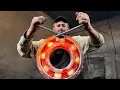 Download Lagu A PERFECT DAMASCUS STEEL KATANA MADE FROM A LARGE BEARING