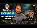 Loops in Python Explained For Loop while Loop Python Tutorial - Episode 13