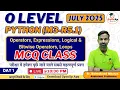 O Level Python M3-R5 1 MCQ Class Operators Expressions Logical Bitwise Operators Loops