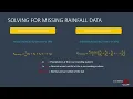 MISSING RAINFALL DATA ARITHMETIC MEAN METHOD EXAMPLE 1
