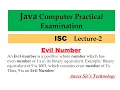 Java Board Practical Evil Number Practical Lecture 1 Easily Explained