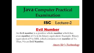 Java Board Practical Evil Number Practical Lecture 1 Easily Explained