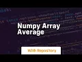 numpy array average