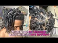 Rubber band double strand twist w Triangle part for men with hightop faded hair