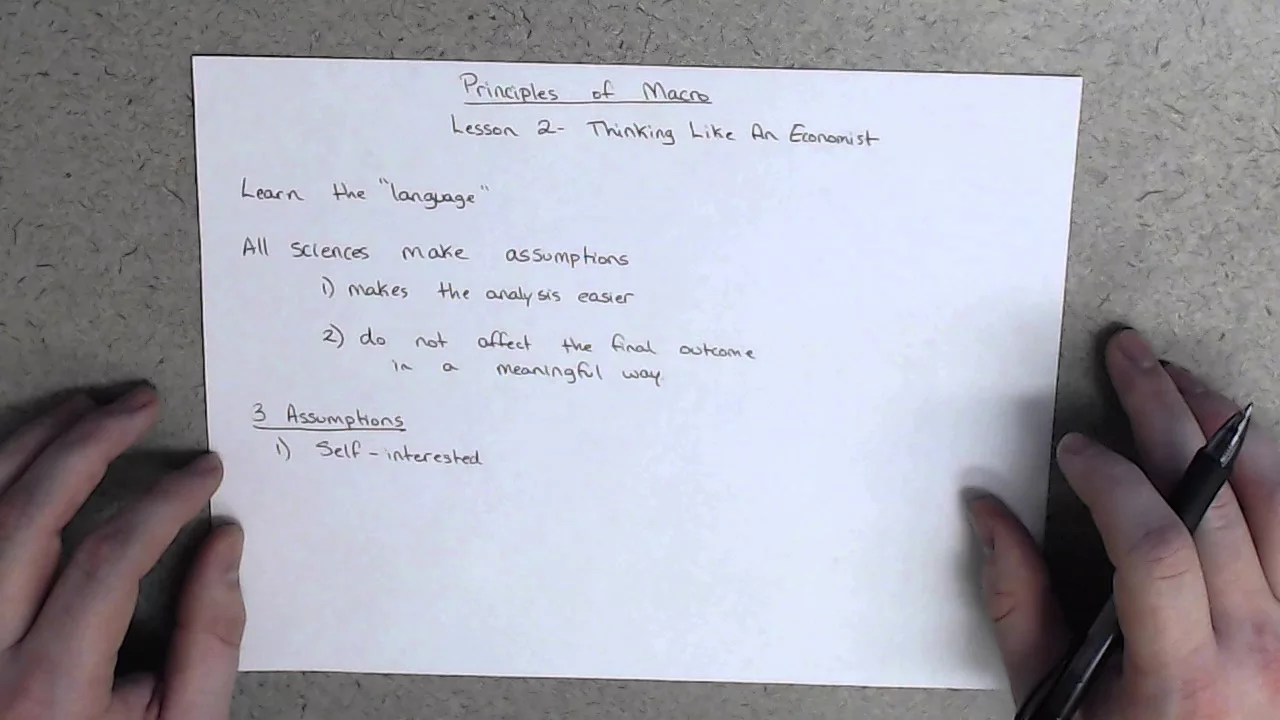 Lesson 2 1 Assumptions
