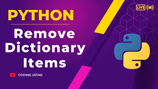 How to remove dictionary items in python python dictionary