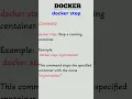 docker stop Stop a running container