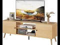 TV Stand for 55 60 inch TV Modern Mid Century Entertainment Center with Storage Wooden Media