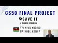 CS50 FINAL PROJECT SAVE IT CHROME EXTENSION