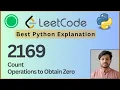 Leetcode 2169 Count Operations to Obtain Zero Recursion Euclidean Algorithm Python Solution