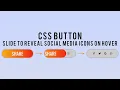 Share Button With Slide To Reveal Social Media Icons on Hover Pure HTML5 CSS3