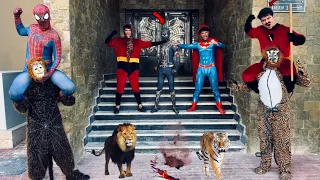 لما تتحول انت واهلك لابطال خارقين ويهجم عليكم الحيوانات المفترسه احمد عفروتو 