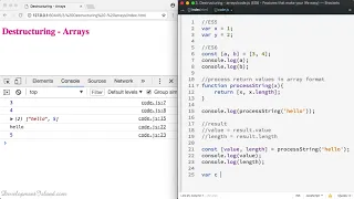 12 Destructuring Arrays - Modern JavaScript ES6