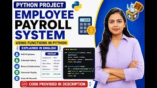 Employee Payroll System in Python Using Functions Python Project Explained in English