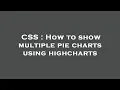 CSS How to show multiple pie charts using highcharts
