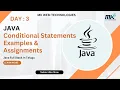 Day 3 Conditional Statements in Java Leap Year Character Case Check Java Full Stack in Telugu