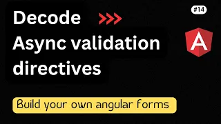 Decode template driven angular forms validation